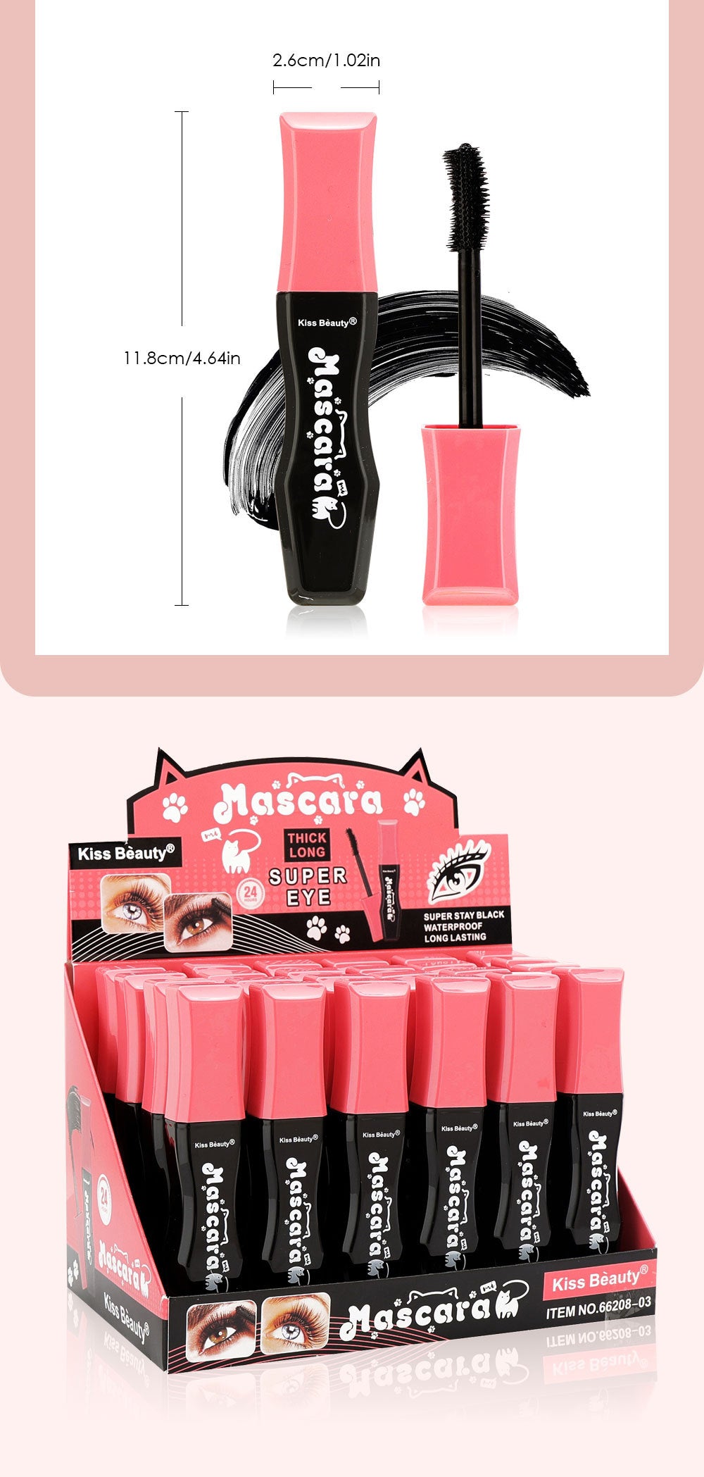 Trendify Aura's (Kiss Beauty) Waterproof Mascara – Curling, Volumizing & Lengthening”